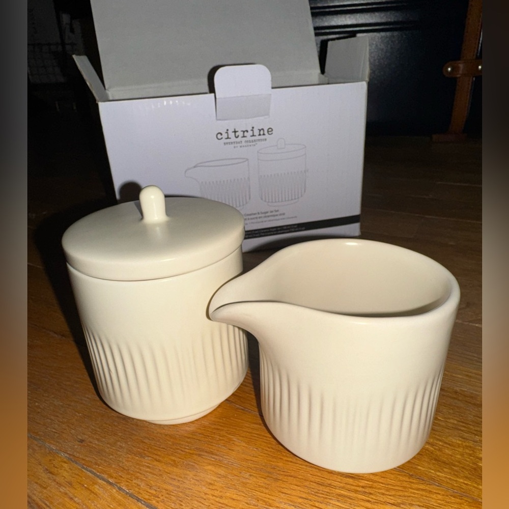 Citrine Cream & Sugar Ceramic Coffee & Tea Set